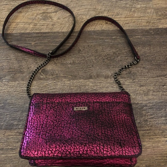 Milly Colette Hot Pink and black patterned Crossbody Bag - Picture 13 of 15